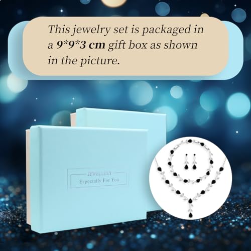 Image of GZWHD Wedding Jewelry Sets for Bride Bridesmaid Women Cubic Zirconia Necklace Earrings Bracelet Set Gift for Mother Friend Wife Daughter Sister Party Prom Jewelry