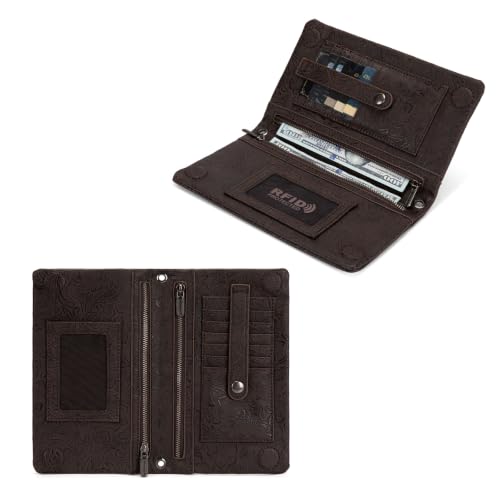 Image of Montana West Wrangler Crossbody Wallet Purse for Women Western Floral Embossed Clutch Small Purse Credit Card Holder WG176-4001-1CF