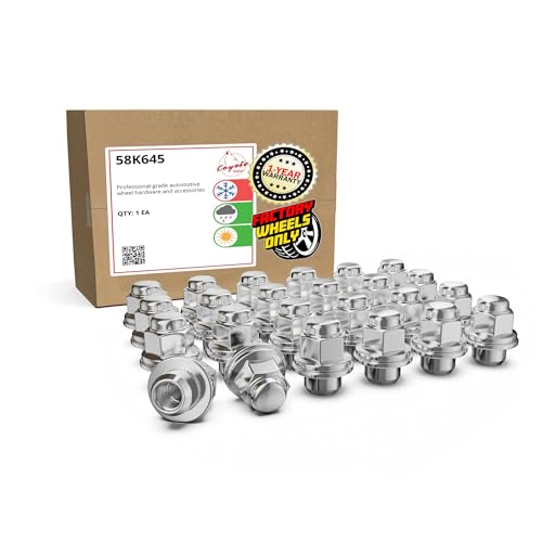 Image of Wheel Accessories Parts 24 Pcs M12x1.5 12x1.5 Thread OEM Factory Style Lug Nuts 1.5 inch Long Chrome 13 /16 inch 21mm Hex Fits Toyota Tacoma | 90084-94001 | 611-211