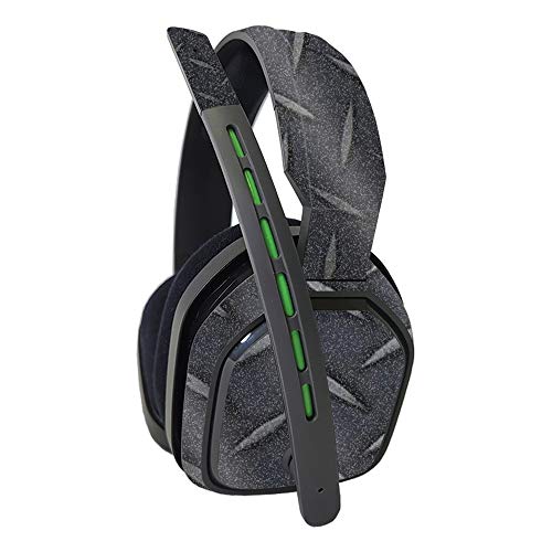 MightySkins Glossy Glitter Skin Compatible with Astro A10 Headset - Black Diamond Plate | Protective, Durable High-Gloss Glitter Finish | Easy to Apply and Change Styles | Made in The USA