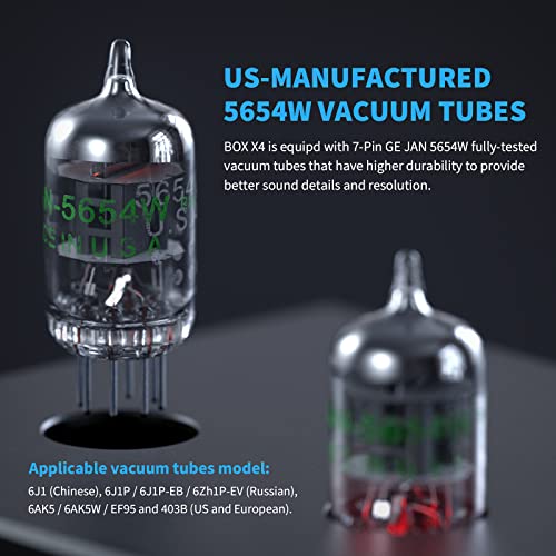 Fosi Audio Box X4 Phono Preamp With Jan 5654W Vacuum Tubes For Mm Turntable Phonograph Record Player With Volume Bass Treble Control #TOP4