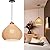 Modern Small Size Chandelier Wabi Sabi Pendant Light for Dining Room Kitchen Island Hallway Plastic Lampshade Hanging Lamp E26 Base 3D Style Shape Lighting Fixture (Wood Color