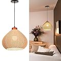 Modern Small Size Chandelier Wabi Sabi Pendant Light for Dining Room Kitchen Island Hallway Plastic Lampshade Hanging Lamp E26 Base 3D Style Shape Lighting Fixture (Wood Color
