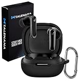 TALENANA for Anker Soundcore P40iケース シリコーン 保護カバー 耐衝撃 防水 防塵 キズ防止 装着充電可能 全面保護ケース イヤホン カラビナ付き Anker Soundcore P40i 対応(ブラック)