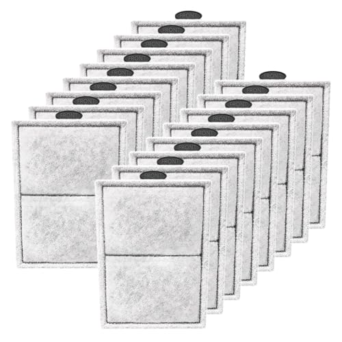 Pryitier 16 Pack PF-L Filter Cartridges Compatible with PF20 PF30 PF40 and PF75 Power Filters Large Carbon Replacement Aquarium Refill for Fish Tank with Zeolite