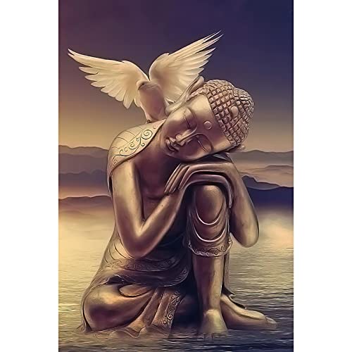 WACYDSD Puzzle 1000 Piezas Buda Y Paloma Blanca Juego De Rompecabezas Clásico Bricolaje Juguete De Madera Decoración para El Hogar Cover