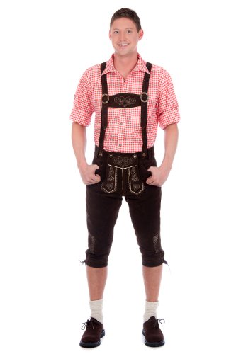 Edelnice Bavarian Lederhosen darkbrown 52