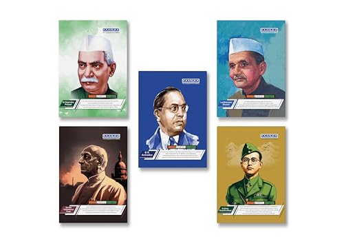 Image of KAANUKA Ruled Notebooks | 120 Ruled Pages | Crown /King Size Notebooks | 24 cm x 18 cm | Set of 5 Notebook