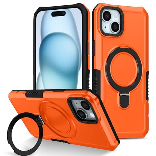 Coque iPhone XS antichoc orange avec béquille pour vidéo