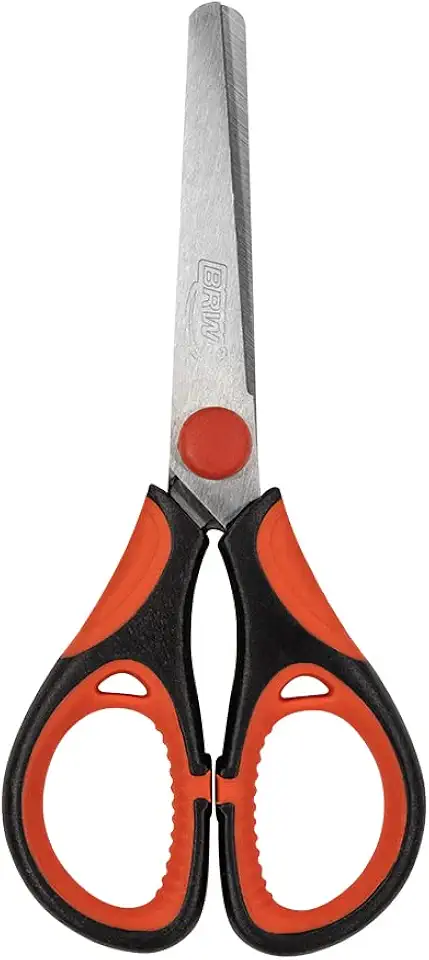 Tesoura Escolar de Aço Inox Cabo Emborrachado, BRW