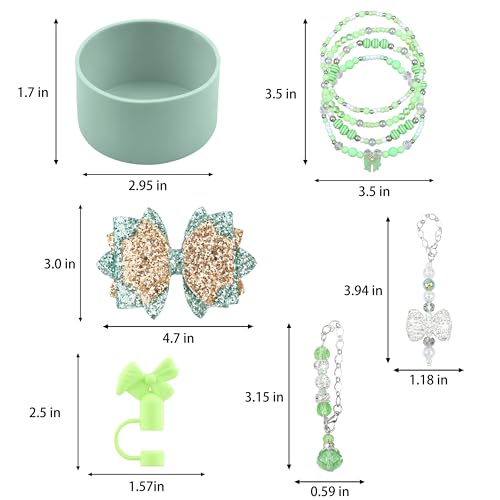 Hpebl 9PCS Accessories for Stanley Cup 30 40oz Tumbler Accessories,Green - image 3