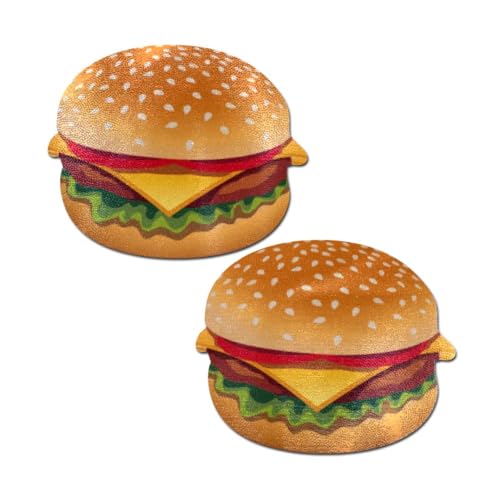 Cache-tétons burger au design multicolore unique accessoire PASTEASE