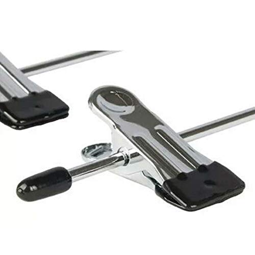 Richards Homewares Black 8 Clips Slack Rack 4 Tier Trouser/Skirt Chrome & Black Vinyl Hanger (3-Pack)