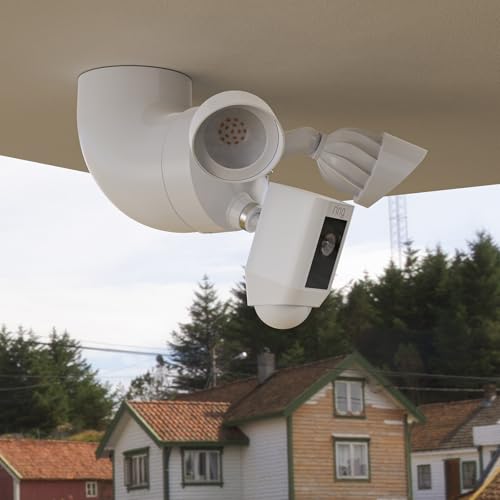 HOLACA Eave Mount for R-ing Floodlight Cam Wired Pro/Plus & Blink Wired Floodlight Camera, Wyze Cam floodlight V2, Roku Floodlight Camera Reolink Elite Floodlight Camera, Floodlight Cam Eave Bracket