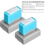 Sayglossy 2 Pcs Special Accommodations Self Inking Stamp for Teachers SPED Modifications Rubber Stamp Back to School First Day of School Teacher Dormitory Supplies (Blue)