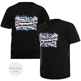 I LOVE FANCY DRESS Adults Supersonic Union Jack T-Shirt - Black, Small - Union Jack Print, 'Supersonic' Text, Crew Neck, Short Sleeve, Casual - Image 7