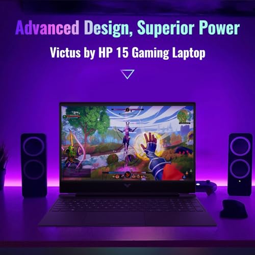 Image of HP Victus RTX 5060 Gaming Laptop, 15.6 inch FHD 144Hz, AMD Ryzen AI 7 350, 32GB DDR5 RAM, 1TB SSD, Holiday Edition, RGB Backlit KB, RJ-45, Bundle with Thunderobot 7-in-1 USB-C Hub, Black, Win 11 Home