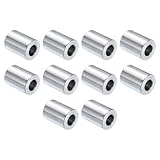 uxcell 10pcs Stainless Steel Spacer 3/8' Bore x 3/4' OD x 1' Length Screw Standoff Bushing Plain Finish Round Metal Spacer for 3/8 Screws Bolts and Rods