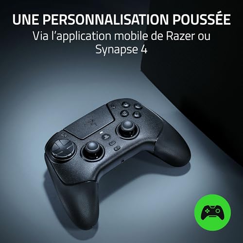 Razer Raiju V3 Pro - Manette sans fil pour e-sport pour PlayStation 5 et PC - 4 boutons amovibles & 2 bumpers à prise en griffe - Sticks analogiques TMR - Pro HyperTrigger | Noir