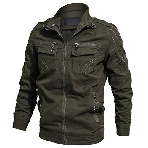 Veste de sport style militaire homme zippe pour lutter contre le vent frais
