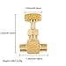 Breezliy 2 Piece Heavy Duty Brass Instrument Replacement Control Needle Valve 1/4