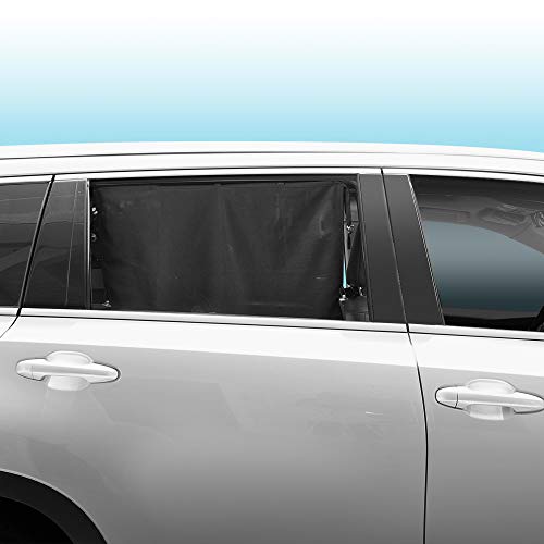 Ggomaart Car Side Window Sun Shade - Universal Reversible Magnetic Curtain For Baby And Kids With Sun Protection Block Damage From Direct Bright Sunlight, And Heat - 1 Piece Of Black Mesh #TOP4