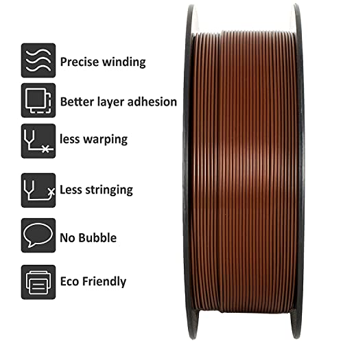 Giantarm 3D Printer Filament, Brown Pla Filament, 1Kg(2.2Lbs) Spool, 1.75Mm Dimension Accuracy +/- 0.03Mm, 3D Printing Filament #TOP6