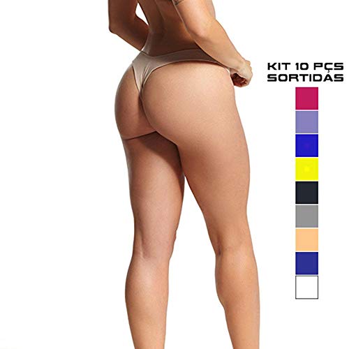 Kit Calcinha Cotton Algodão Fio Dental 10 peças G