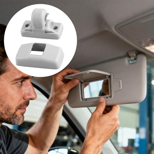 2 Stück Grau Auto Sonnenblende Halterung Clips,Sonnenblendenhalter Clip Grau,Auto Halterung Sonnenblende,Personalisierter Sonnenblenden Halteclip,für VW Caddy,Audi A3 A4 ETC Zubehör