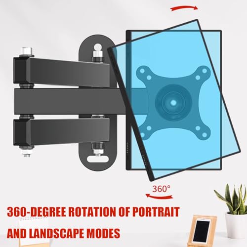 Support mural rotatif TV et écran d'ordinateur robuste de 20 kg - 4
