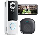 Mubview Doorbell Camera Wireless No Subscription, Smart Video Doorbell Wireless with Chime, 2 Way Talk, 1080p, Night Vision, Human Detection, Local/Cloud, WiFi Door Bell Cameras for Home Security