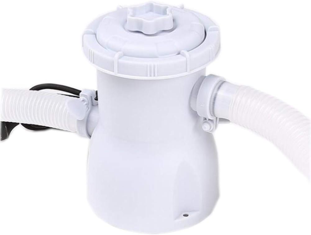 XLY Bomba De Filtro De La Piscina Bomba De Filtración para La Tierra Piscina por Encima del Sistema De Filtro De La Bomba Piscina Piscinas Herramientas De Limpieza del Armazón Tubular,Blanco