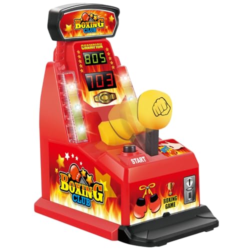 HoveeLuty Finger Boxing Machine Toy, Mini Desktop Finger Boxing Machine with Soft Rubber Target, 5x7x9 Funny Desktop Toys for Stress Relief and Hours of Fun Toys Kids