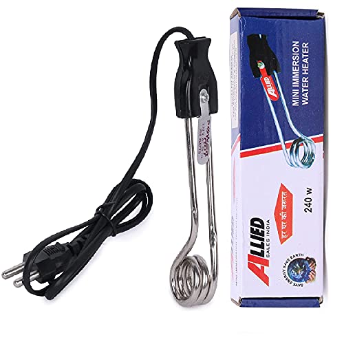 Image of Electric Milk Frother and Coffee Foam 240 Watts Mini Immersion Water Heater Rod, Nickel Plated, for Coffee, Tea, Boiling Small Quantities. 1 PACK