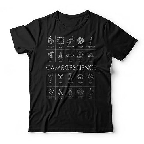 Studio Geek - Camiseta Game Of Science - Masculino Adulto - Unissex - Manga Curta - Regata - Preta - P - Tamanho Médio