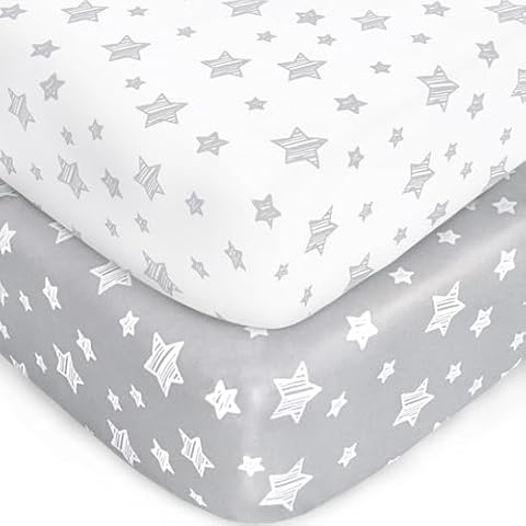 Moonsea Fitted Crib Sheets 2 Pack Cover