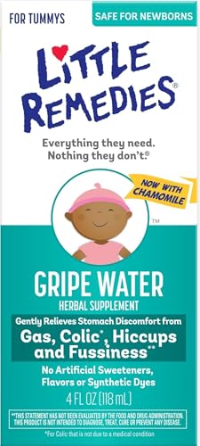 Remedies Gripe Water with Chamomile, Baby Gas Relief, 4 Fl Oz