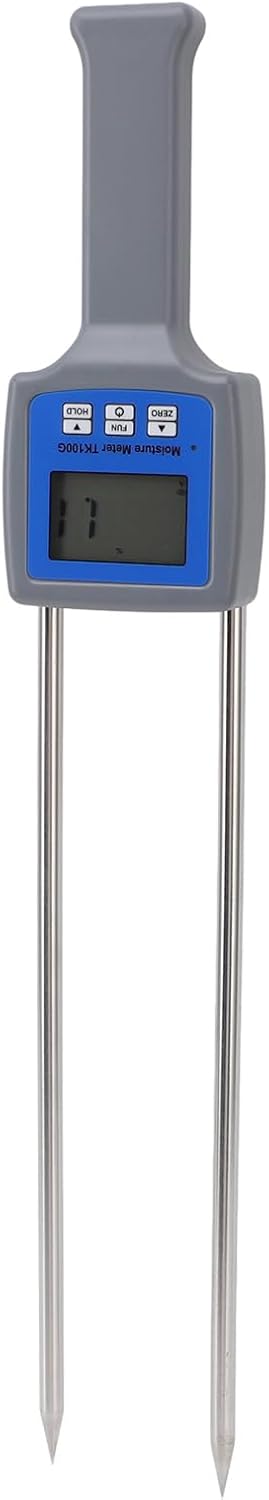 Grain Humidity Tester, Portable Handheld Digital Water Content Analyzer with LCD Display Backlight for Wheat Corn Rice Barley Oats