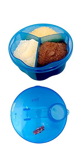 Sonne Porta Leite Em Pó Com Três Divisórias Camaro Azul