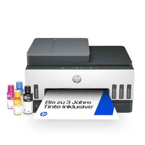 HP Smart Tank 7605 4-in-1 Multifunktionsdrucker (WLAN; Duplex; ADF) – 3 Jahre Tinte inklusive, 3 Jahre Garantie, großer Tintentank, hohe Reichweite, Drucken in hoher Qualität HP Smart Tank 7605 4-in-1 Multifunktionsdrucker (WLAN; Duplex; ADF) – 3 Jahre Tinte inklusive, 3 Jahre Garantie, großer Tintentank, hohe Reichweite, Drucken in hoher Qualität