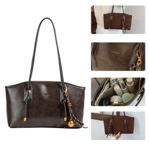 Women's Handbags - Large-capacity Tote Bag/Retro Underarm Bag, Pu Leather Material, Suitable For Both Commuting And Fashion2