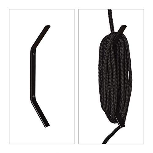 Relaxdays Fahrradlift, bis 30 kg, max. Deckenhöhe 4 m, Fahrrad Deckenhalterung mit Flaschenzug, Garage, Keller, schwarz