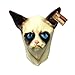 Off the Wall Toys Creepy Cat Mask - Funny Animal Masks for Adults - Transform into Grumpy Cat Halloween Costume Accessory