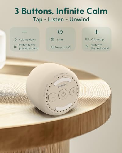 image for Babelio White Noise Sound Machine for Adults Kids Baby, Travel Sound M