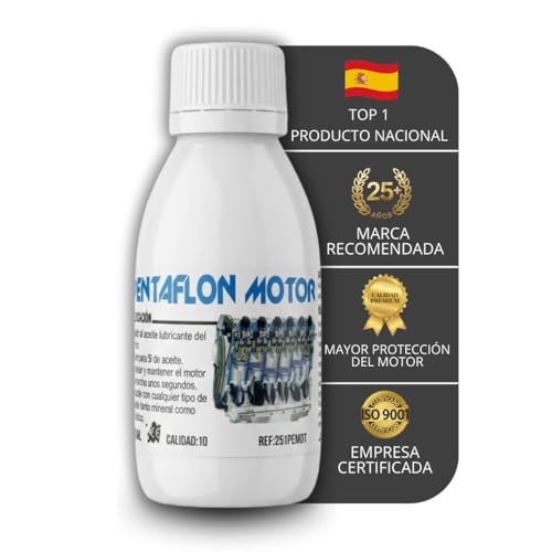 Pentaflon Aditivo Cerámico para Aceite Motor Diesel y Gasolina - 100% P.T.F.E Cerámico - Mayor Suavidad, Menor Fricción, Menor Consumo - Aumenta la Vida útil del Motor - Mejora el Arranque en Frío
