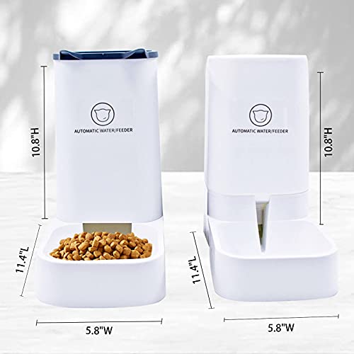 Speusazz Automatic Cat Feeder- Automatic Pet Fooder And Water Dispenser Gravity Feeder- Pet Food Feeder And Water Feeder Set - Dog Automatic Feeders Cat Water Dispenser, For Cats & Small, Medium Dogs #TOP4