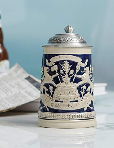 Haucoze Beer Stein Mug German Bavarian Drinking Stanley Drinking Mug With Lid For Man 0.6Liter #TOP1