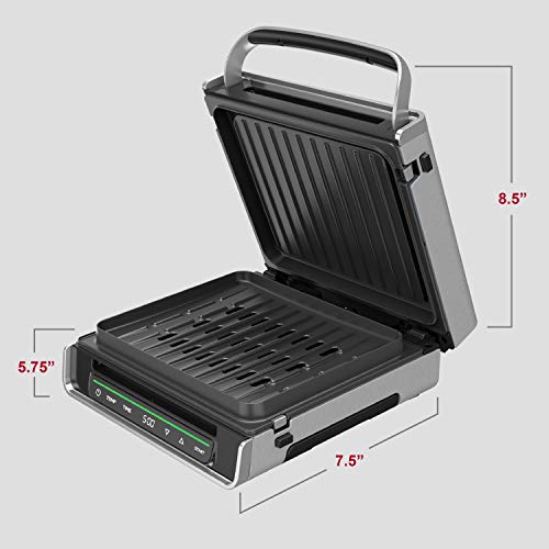 George Foreman Smokeless - Digital Smart Select, Family Size (4-6 Servings), Stainless Steel, GRD6090B by George Foreman - Image 7