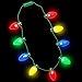 CPPSLEE Christmas Light Up Bulb Necklace, LED Xmas Bulb Necklace for Ugly Sweater New Year Party Favor (5 Pack)