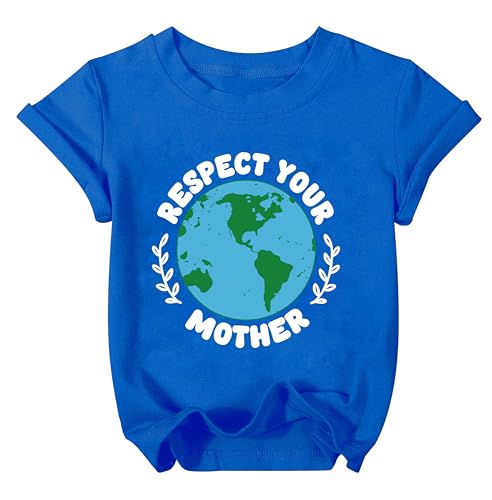 Earth Day Shirt Boys Girls Save The Planet 2026 Toddler T-Shirt Happy Earth Day Kids Cute Planet T-Shirt Top Darkblue